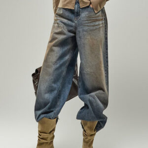 PJ667 Fade Wash Wide Jeans